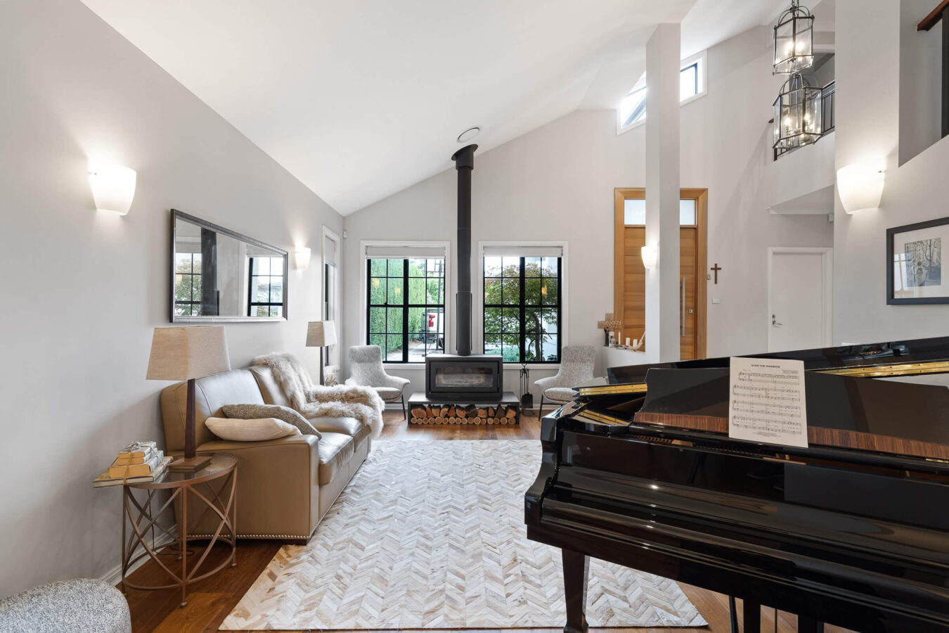 Alterations & Additions Renovations 1 Formal Living Room Fireplace and Piano